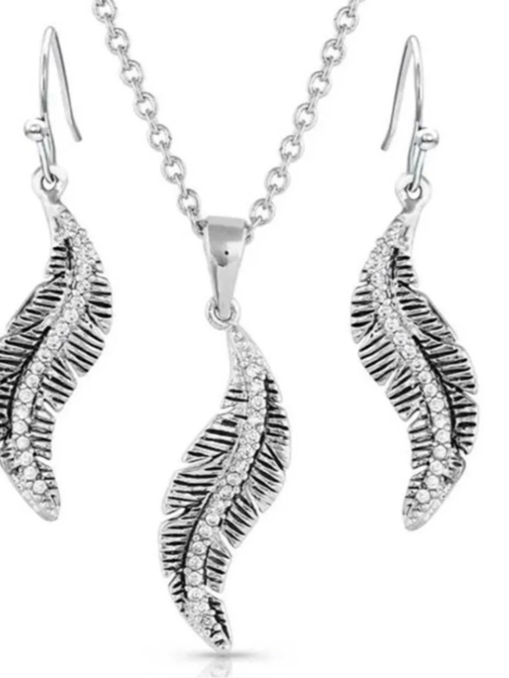 Montana Silversmiths All About the Curve Feather Jewelry Set